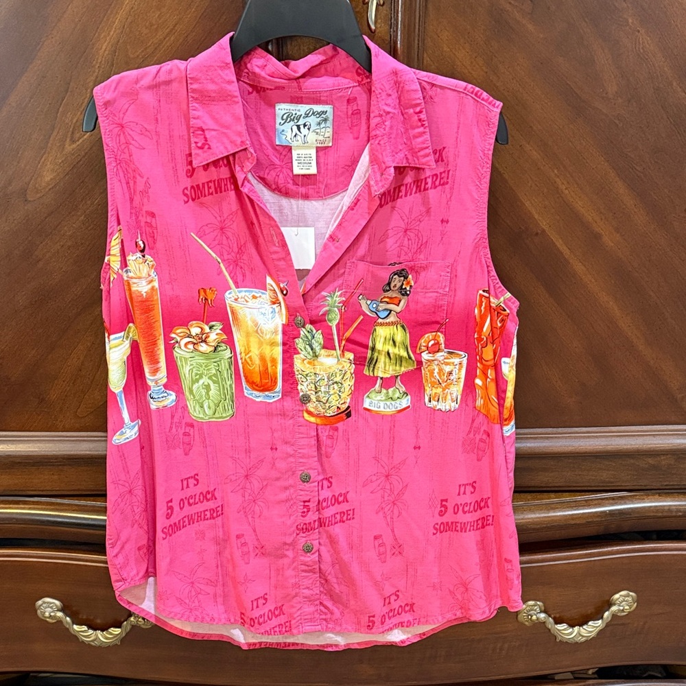 Big Dogs Vibrant Pink Shirt